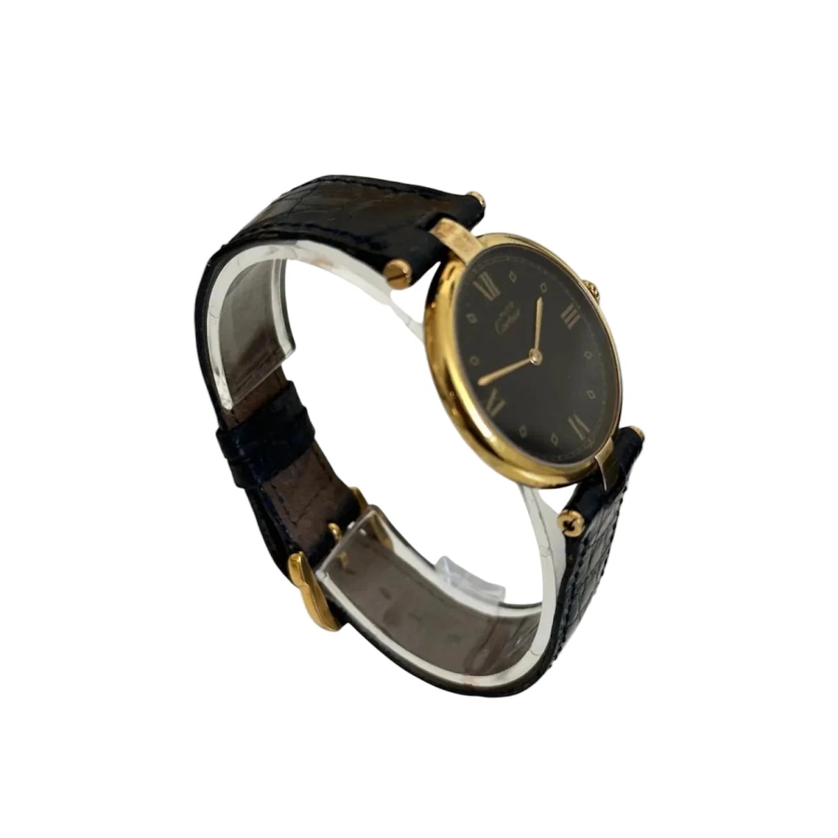 Montre CARTIER "Must de Vendôme" en vermeil et cuir - Castafiore