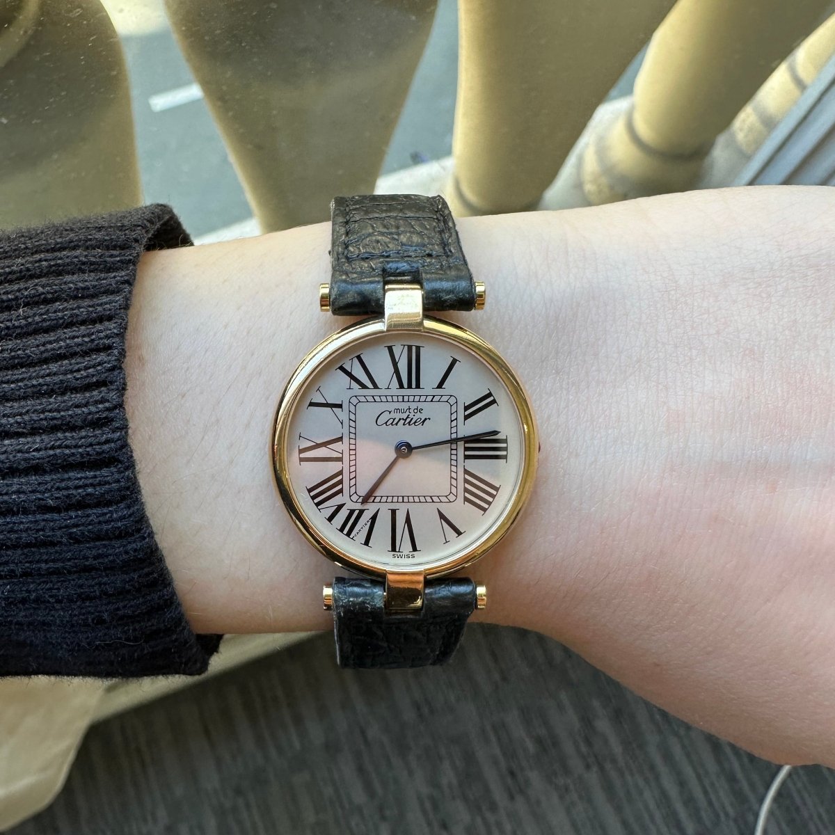 Montre CARTIER, "Must" en argent et vermeil - Castafiore