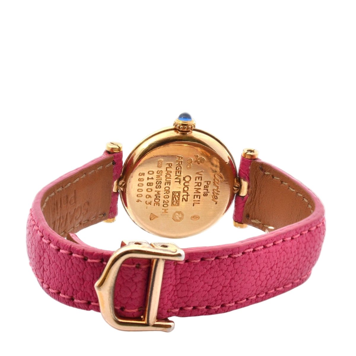 Montre CARTIER "Must" en vermeil, cuir et quartz - Castafiore