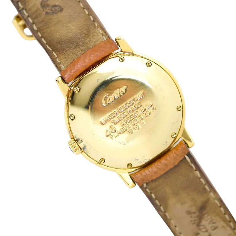 Montre CARTIER "Must II" en vermeil et cuir - Castafiore