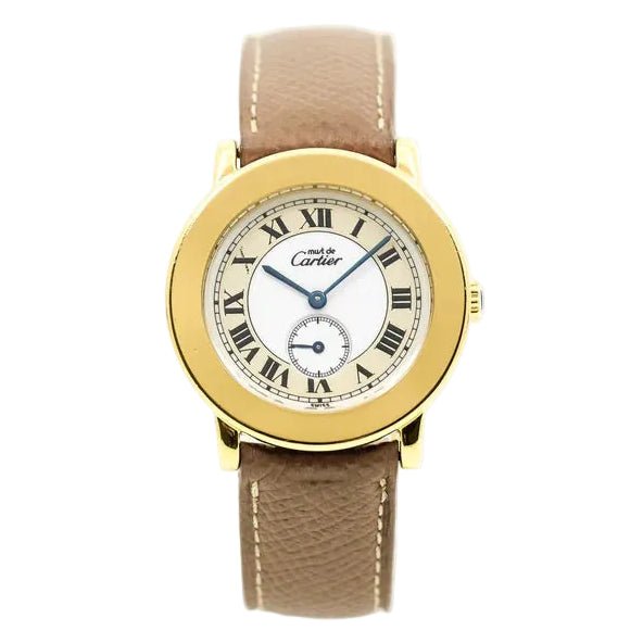 Montre CARTIER "Must II" en vermeil et cuir - Castafiore