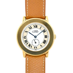 Montre CARTIER "Must II" en vermeil et cuir - Castafiore