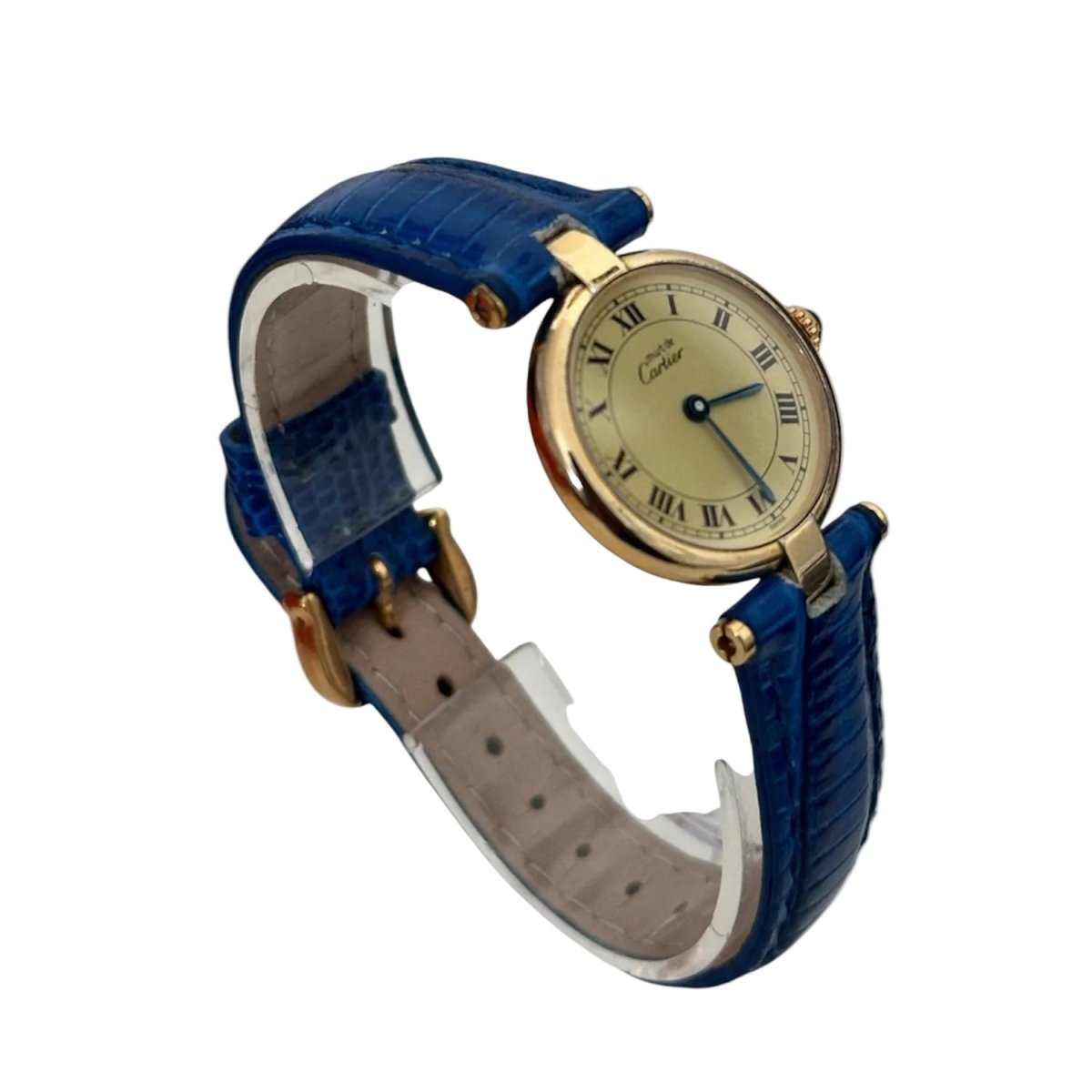 Montre CARTIER "Must Ronde" en vermeil et cuir - Castafiore