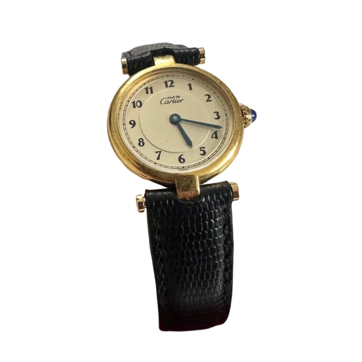 Montre CARTIER « Must ronde » en vermeil et cuir - Castafiore