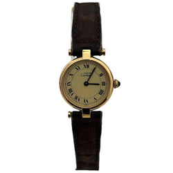 Montre CARTIER "Must ronde" en vermeil et cuir - Castafiore
