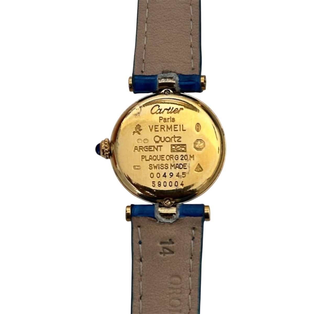 Montre CARTIER "Must Ronde" en vermeil et cuir - Castafiore