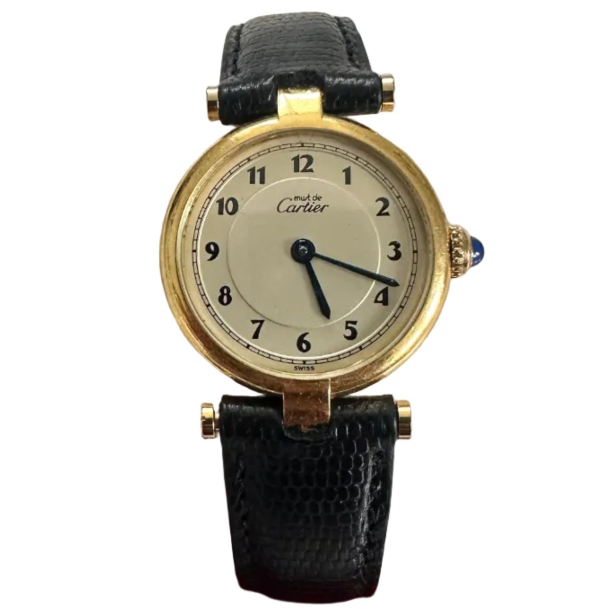 Montre CARTIER « Must ronde » en vermeil et cuir - Castafiore