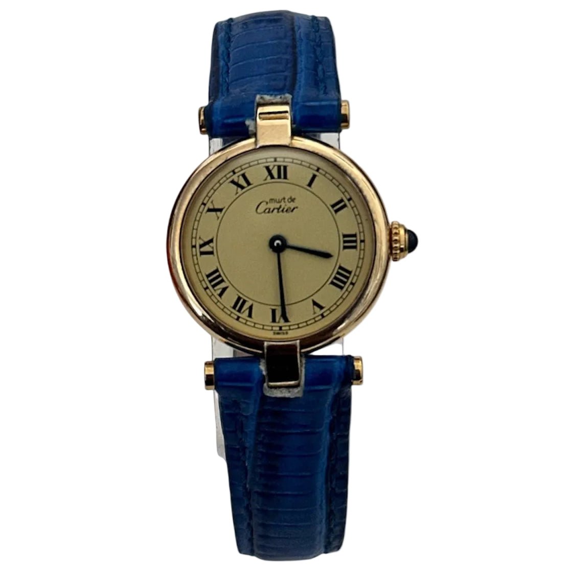 Montre CARTIER "Must Ronde" en vermeil et cuir - Castafiore