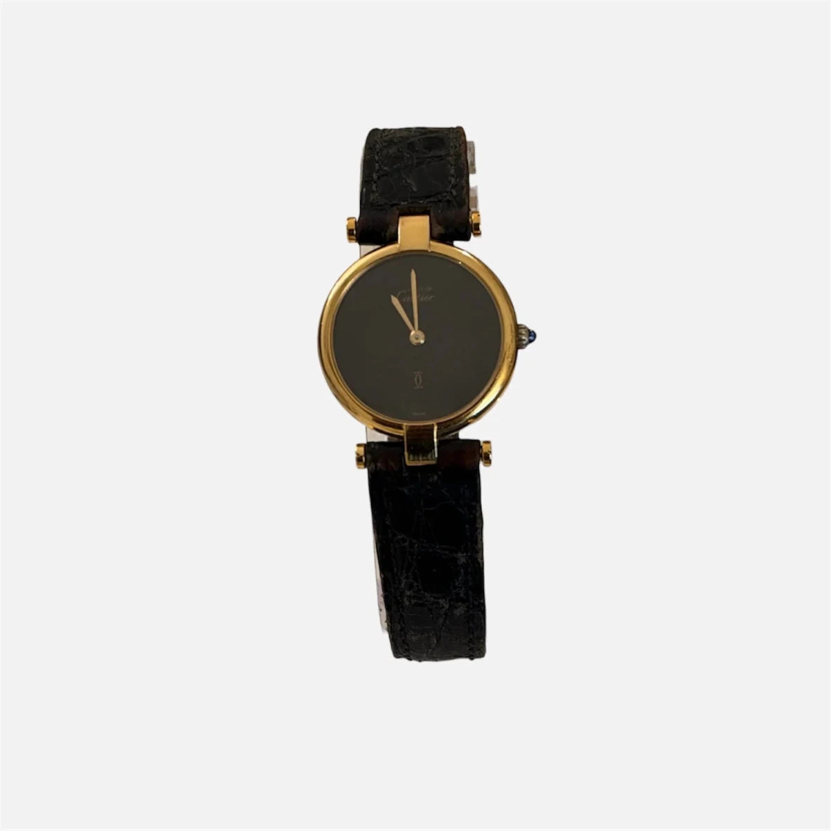 Montre CARTIER "Must Vendôme" en vermeil et cuir - Castafiore