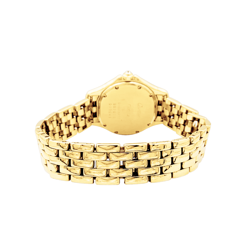 Montre CARTIER "Panthère Cougar" en or jaune, émail et diamants - Castafiore
