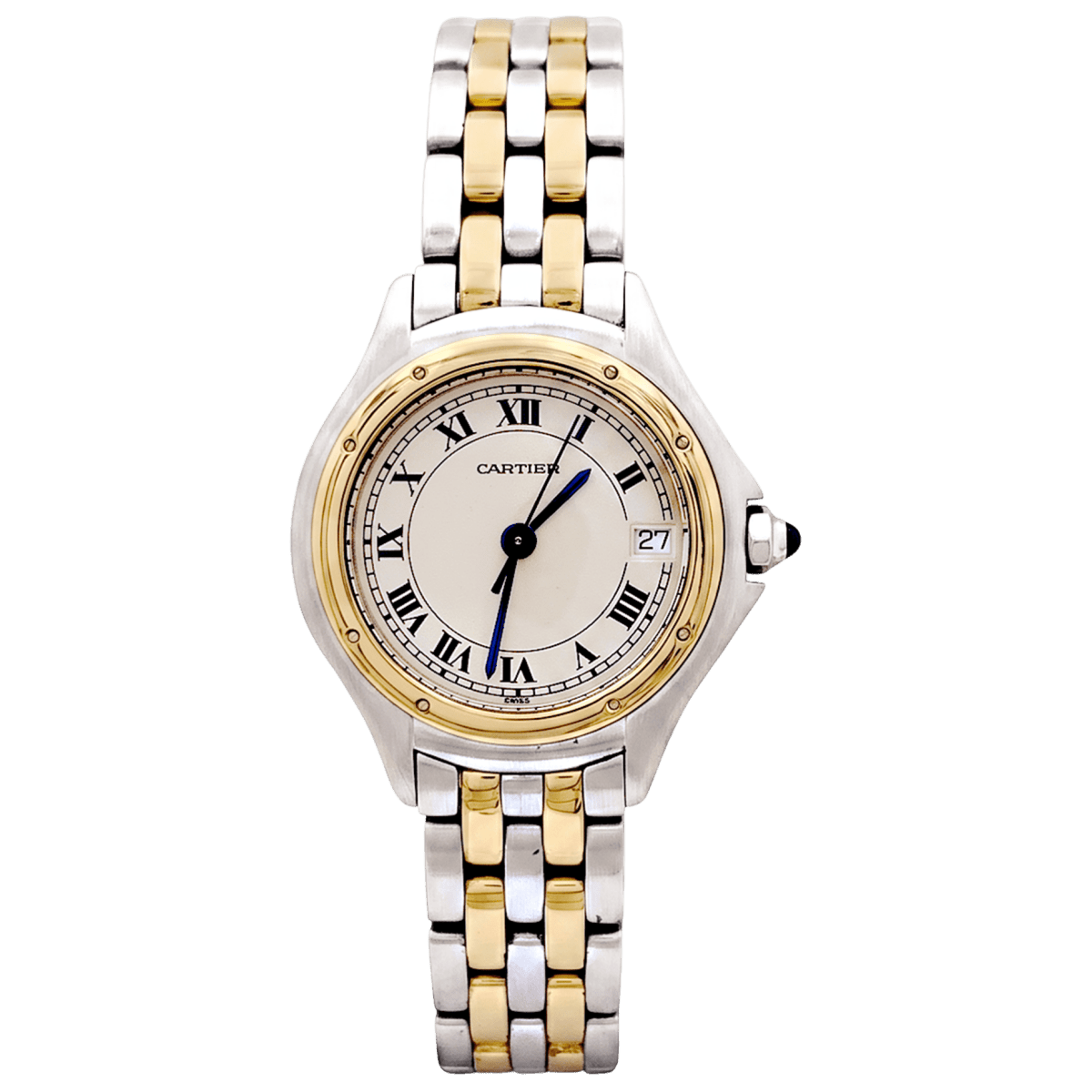 Montre CARTIER "Panthère Cougar" en or jaune et acier - Castafiore
