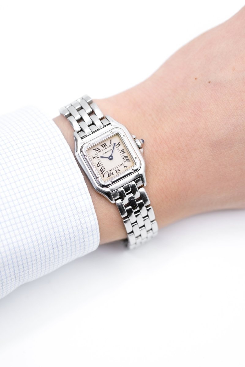 Montre CARTIER "Panthère" en acier - Petit Modèle - Castafiore