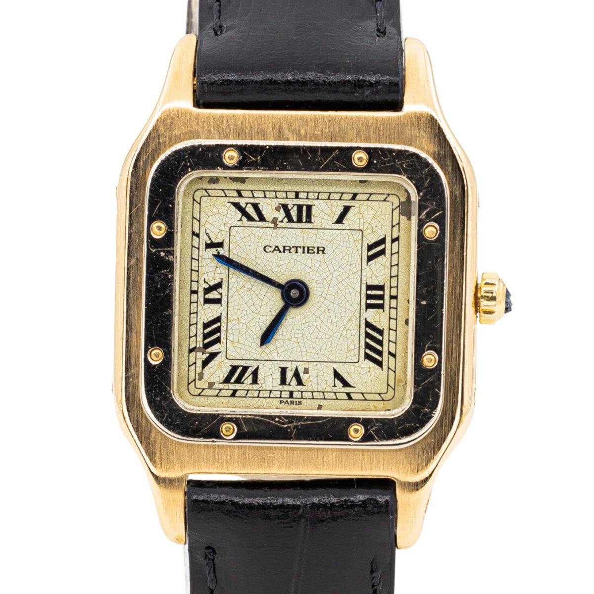 Montre CARTIER, "Panthère" en Or jaune, acier et Cuir - Castafiore