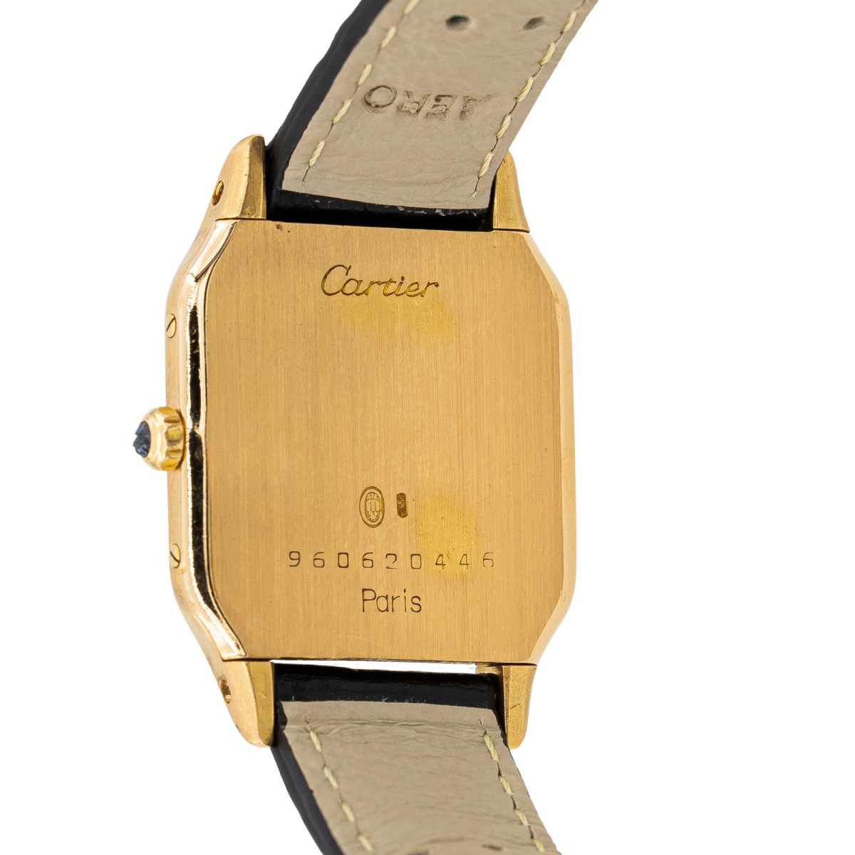 Montre CARTIER, "Panthère" en Or jaune, acier et Cuir - Castafiore