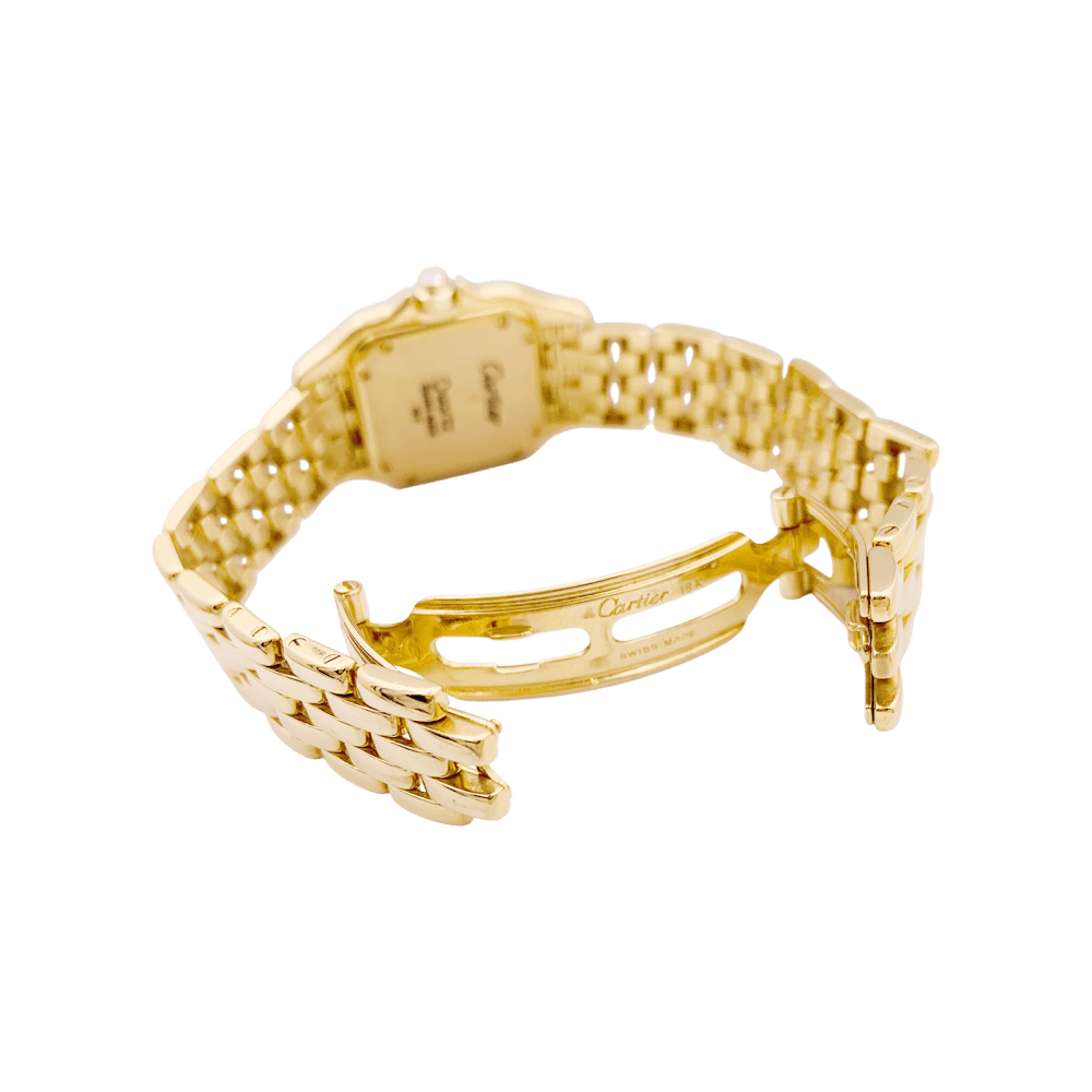Montre CARTIER "Panthère" en or jaune, acier et diamants - Castafiore