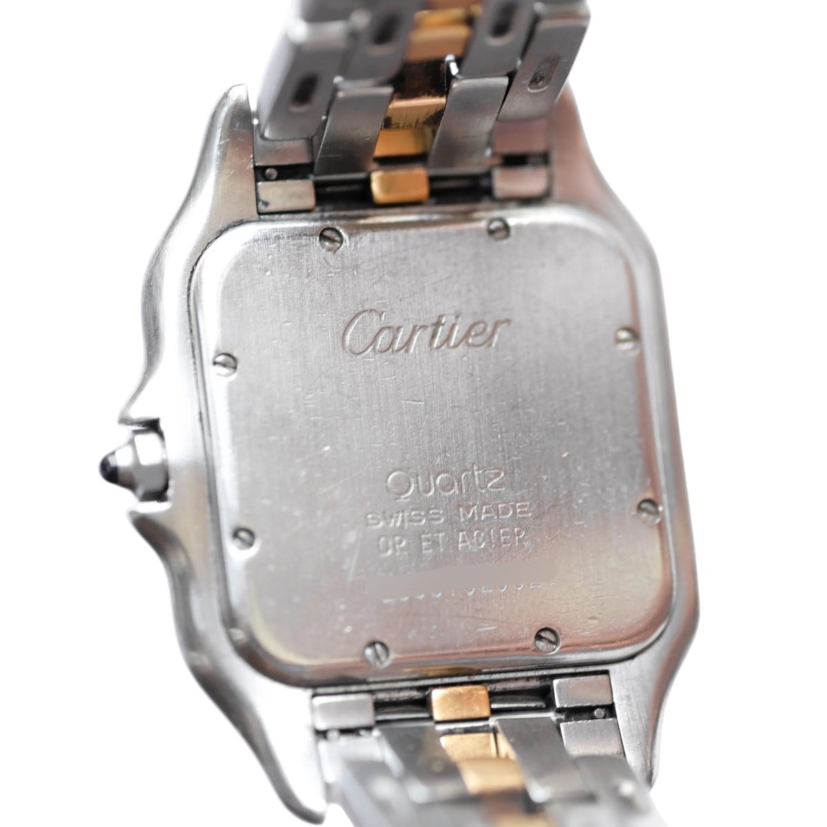 Montre CARTIER "Panthère" en or jaune, acier et quartz - Castafiore