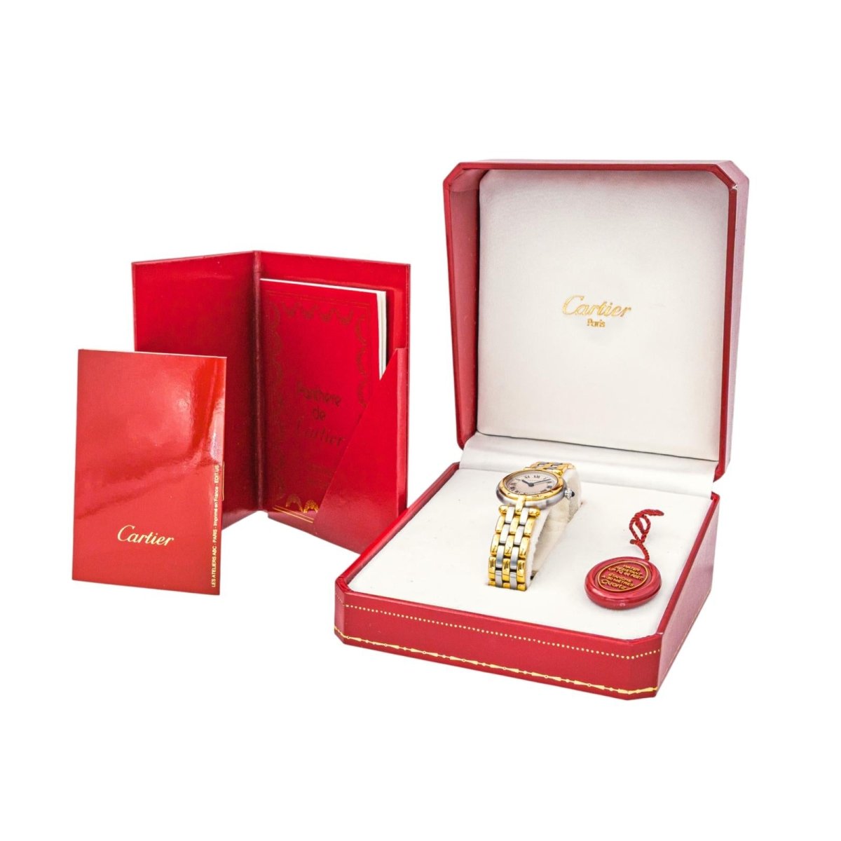 Montre CARTIER "Panthère" en or jaune, acier et quartz - Castafiore