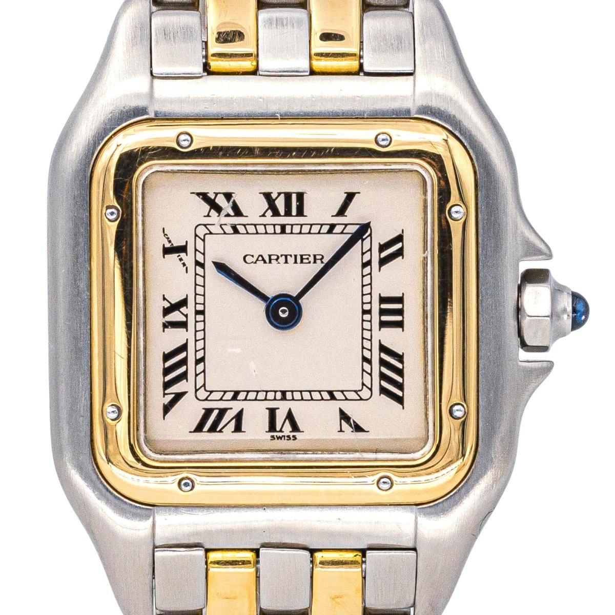 Montre CARTIER "Panthère" en or jaune, acier et quartz - Castafiore