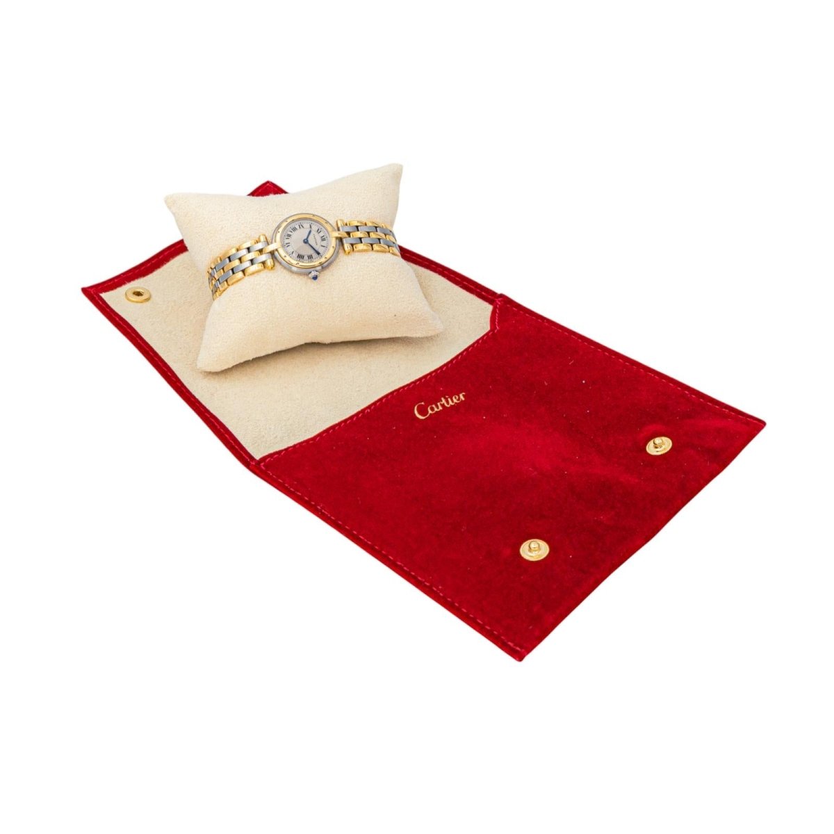 Montre CARTIER "Panthère" en or jaune, acier et quartz - Castafiore