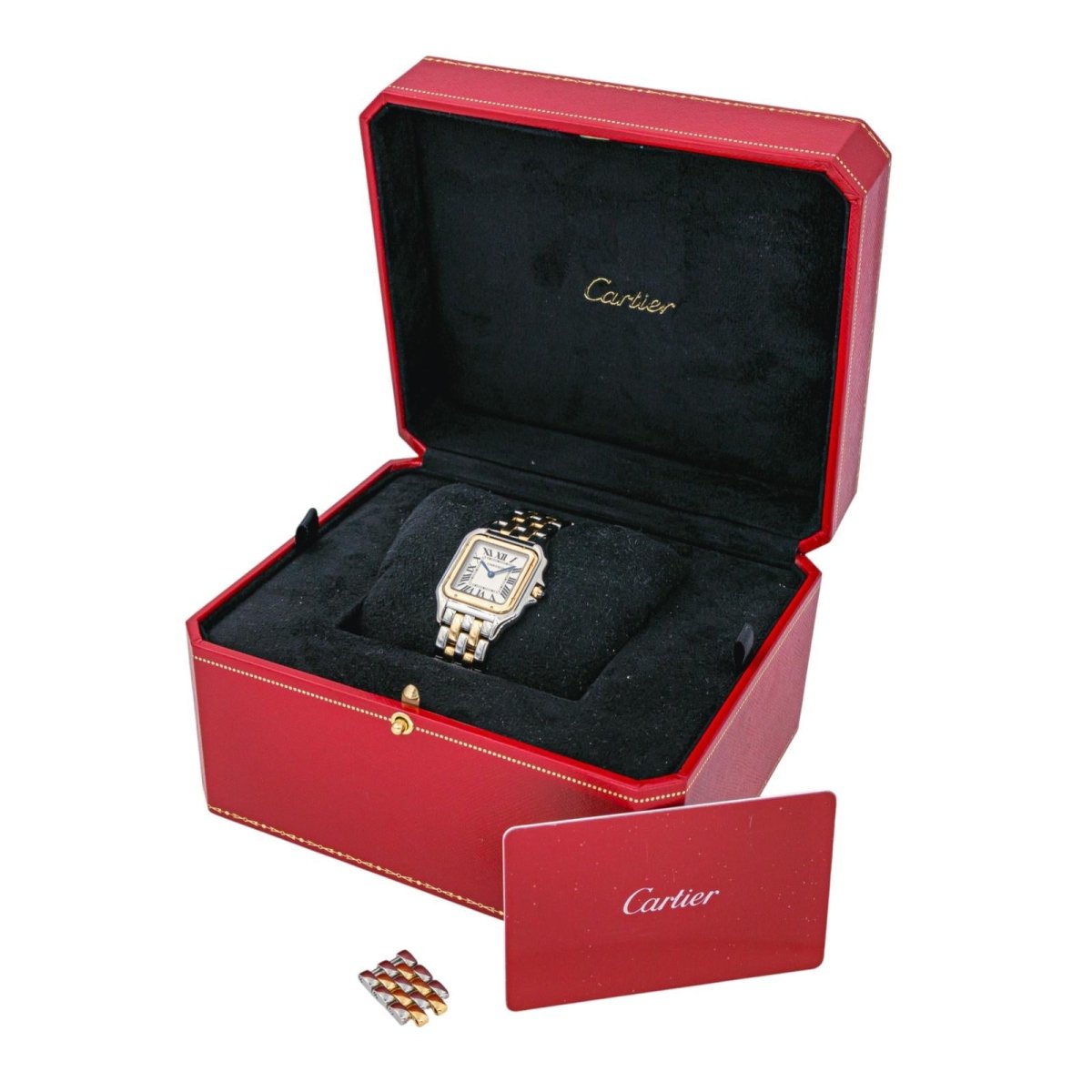 Montre CARTIER "Panthère" en or jaune, acier et quartz - Castafiore