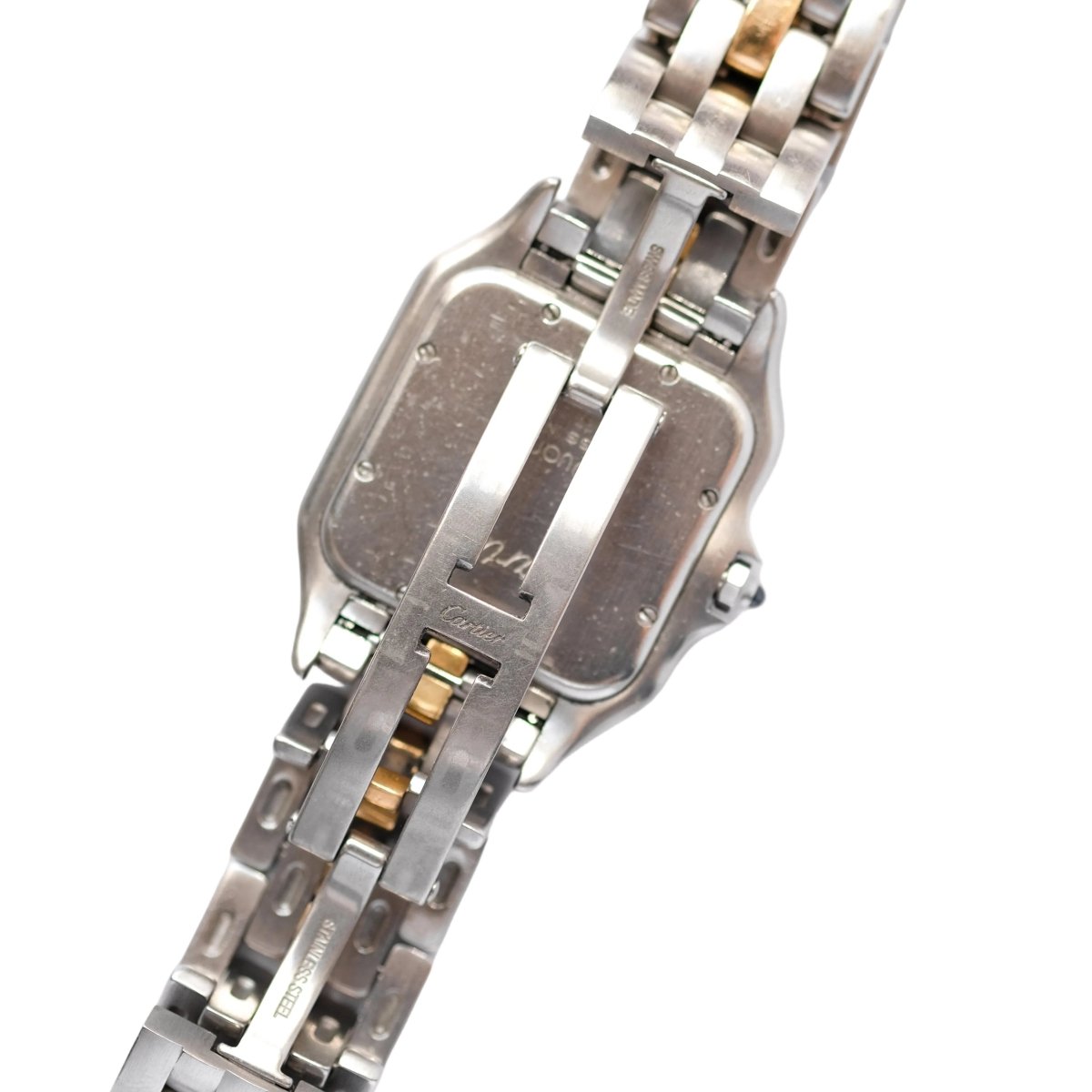 Montre CARTIER "Panthère" en or jaune, acier et quartz - Castafiore