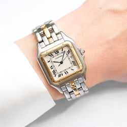 Montre CARTIER "Panthère" en or jaune, acier et quartz - Castafiore