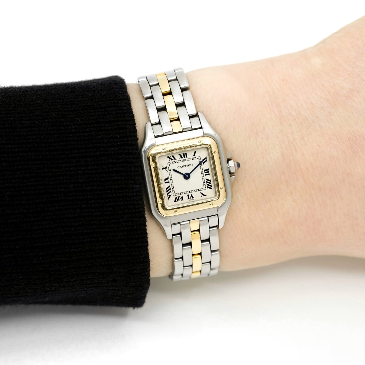 Montre CARTIER "Panthère" en or jaune, acier et quartz - Castafiore