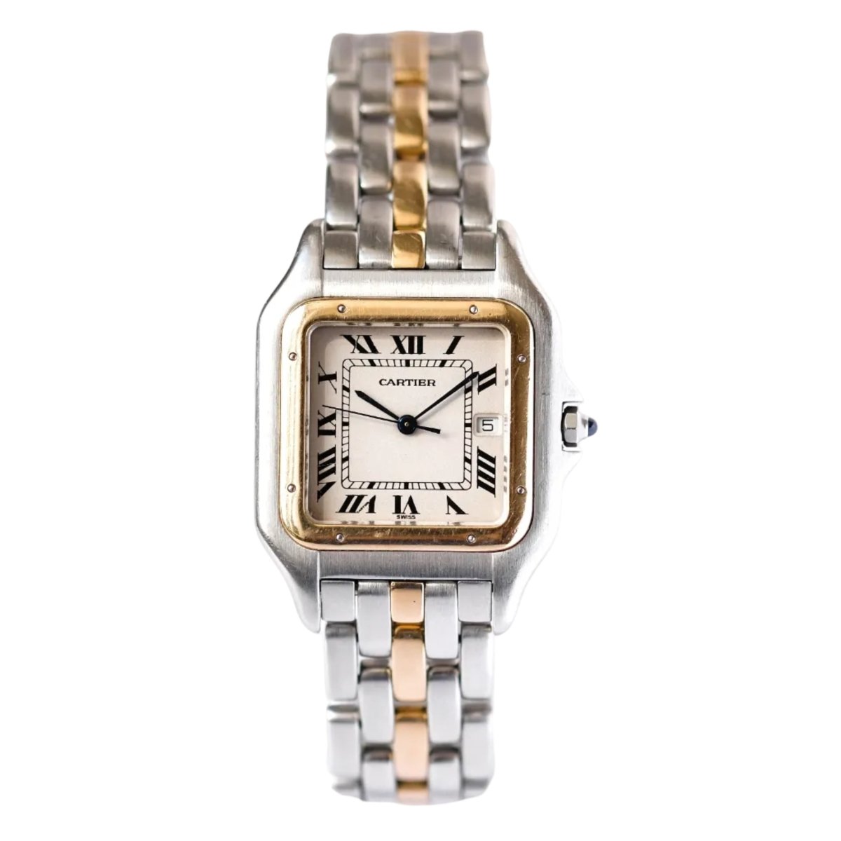 Montre CARTIER "Panthère" en or jaune, acier et quartz - Castafiore