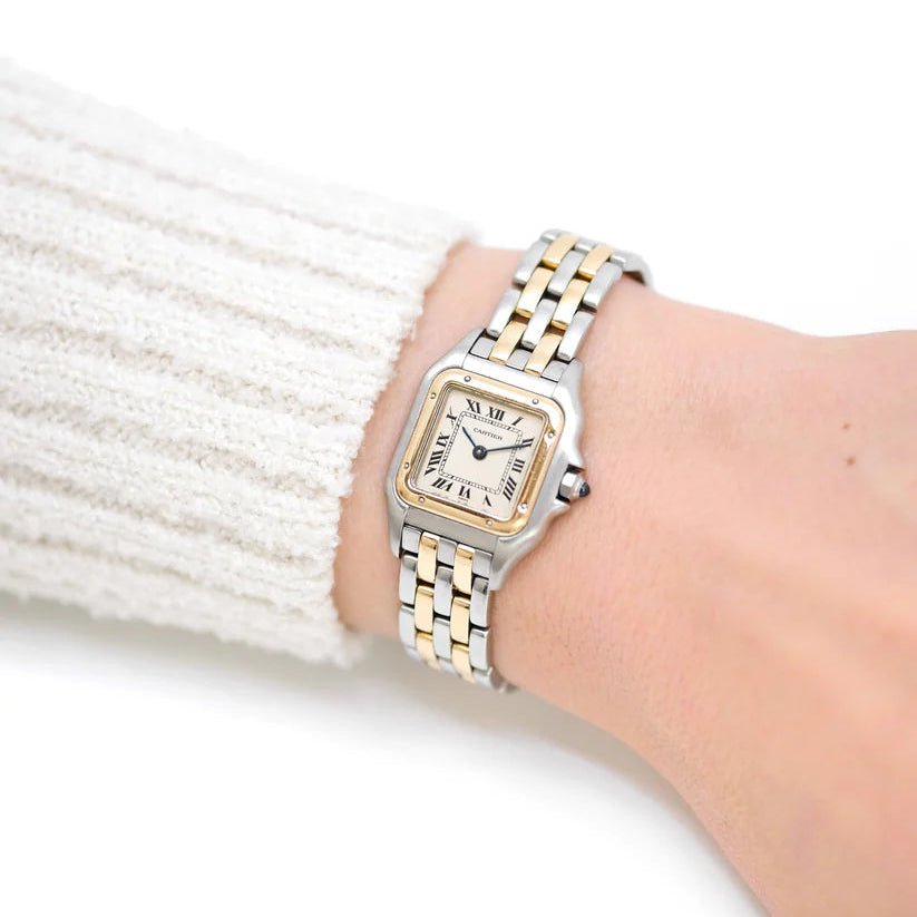 Montre CARTIER "Panthère" en or jaune et acier - Castafiore
