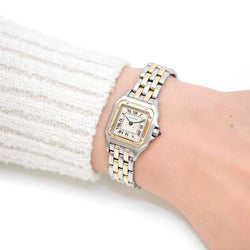 Montre CARTIER "Panthère" en or jaune et acier - Castafiore