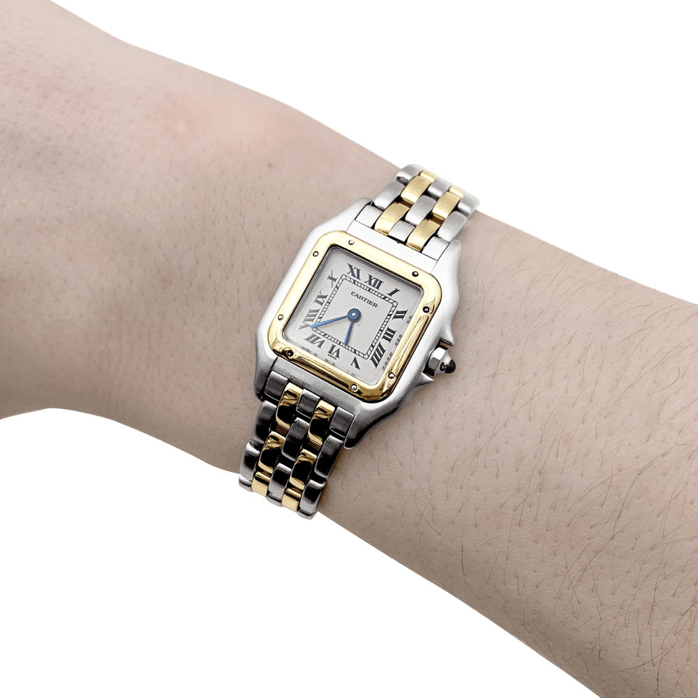 Montre CARTIER "Panthère" en or jaune et acier - Castafiore