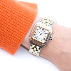 Montre CARTIER Panthère jumbo en or jaune et acier - Castafiore