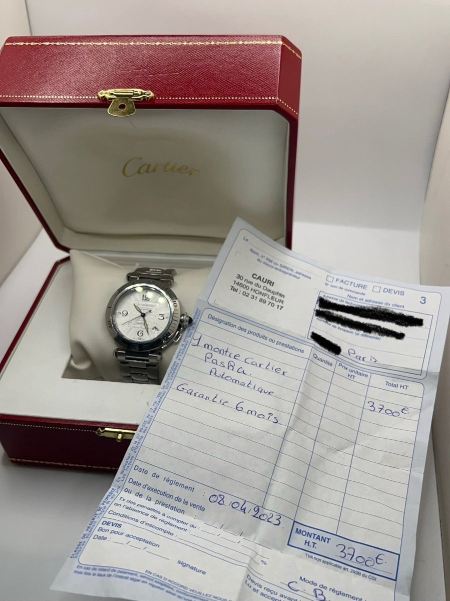 Montre CARTIER "Pascha" en acier - Castafiore