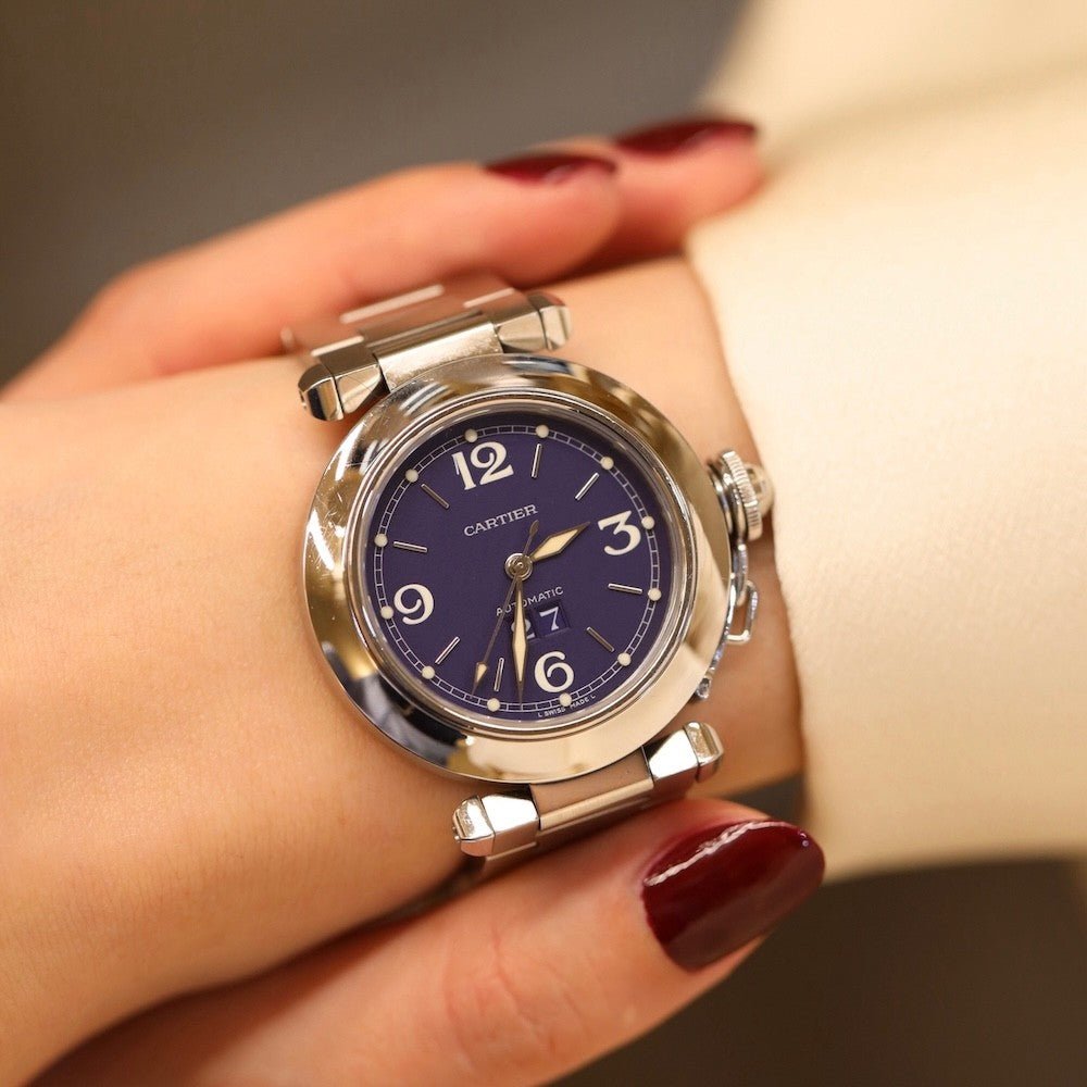 Montre CARTIER "Pasha" en acier - Castafiore