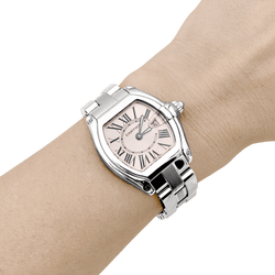 Montre CARTIER "Roadster" en acier et cuir - Castafiore