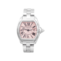 Montre CARTIER "Roadster" en acier et cuir - Castafiore