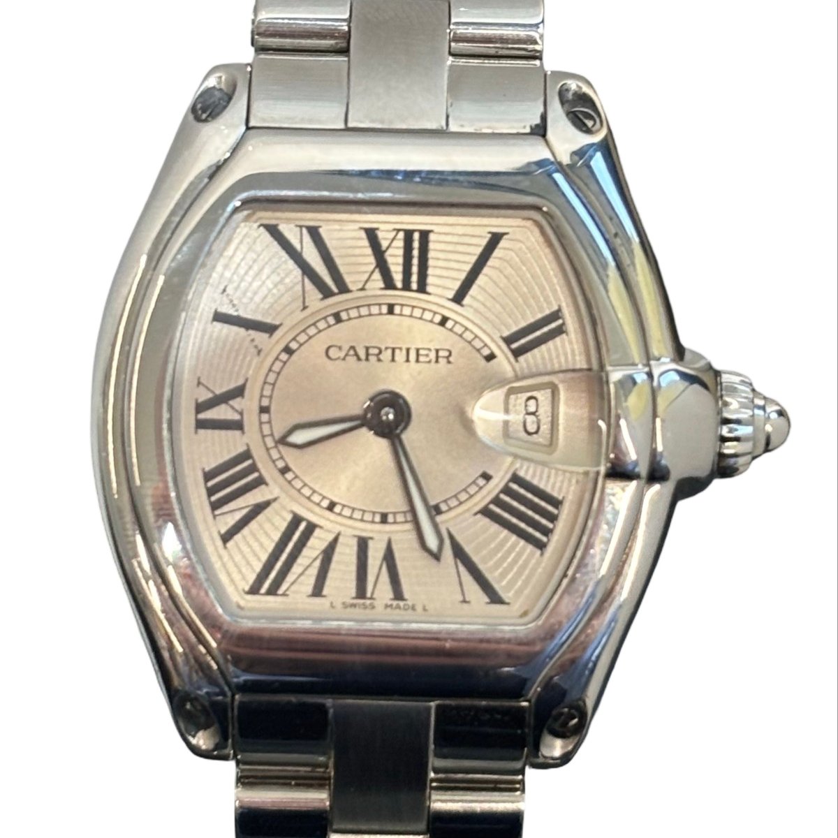 Montre CARTIER "Roadster" en acier, saphir et quartz - Castafiore