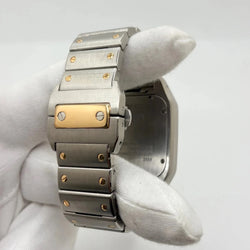 Montre CARTIER "Santos 100" en or jaune et acier inoxydable - Castafiore