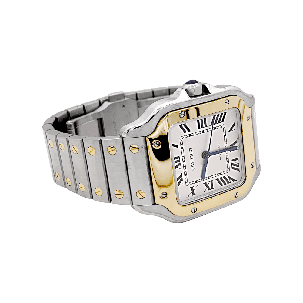 Montre CARTIER "Santos" en acier et or jaune - Castafiore