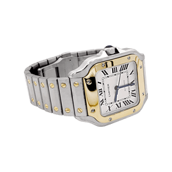 Montre CARTIER "Santos" en acier et or jaune - Castafiore