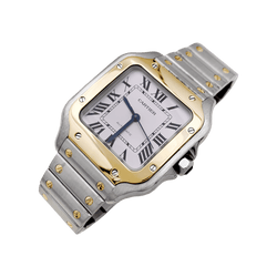 Montre CARTIER "Santos" en acier et or jaune - Castafiore