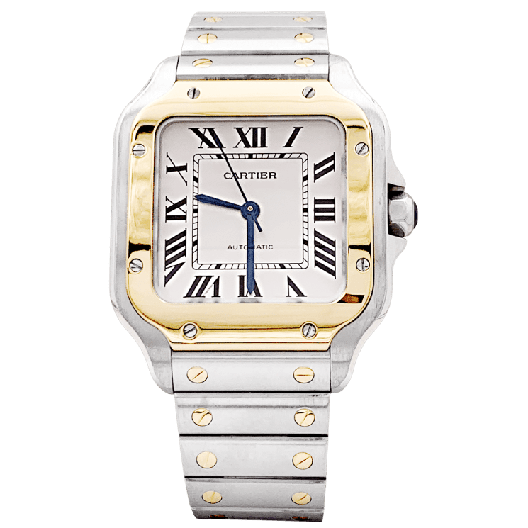 Montre CARTIER "Santos" en acier et or jaune - Castafiore