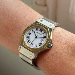 Montre CARTIER "Santos" en or jaune et acier - Castafiore