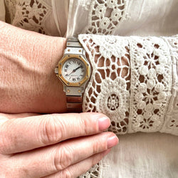 Montre CARTIER "Santos" en or jaune et acier - Castafiore