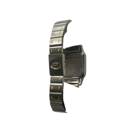 Montre CARTIER "Santos Galbée" en or jaune, acier et quartz - Castafiore