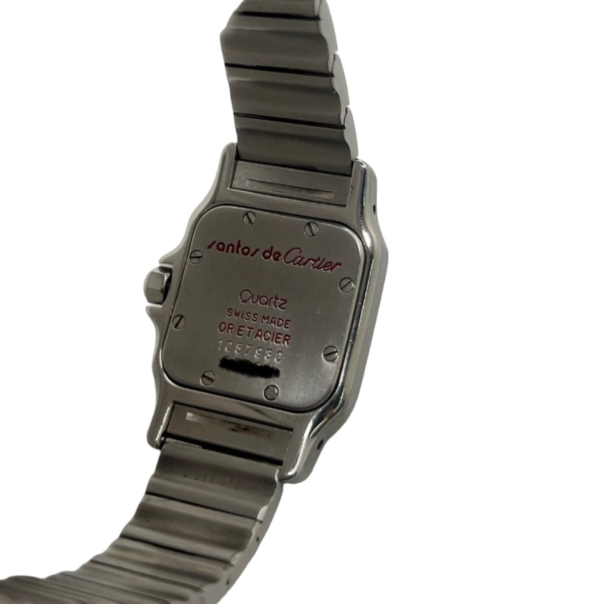 Montre CARTIER "Santos Galbée" en or jaune, acier et quartz - Castafiore