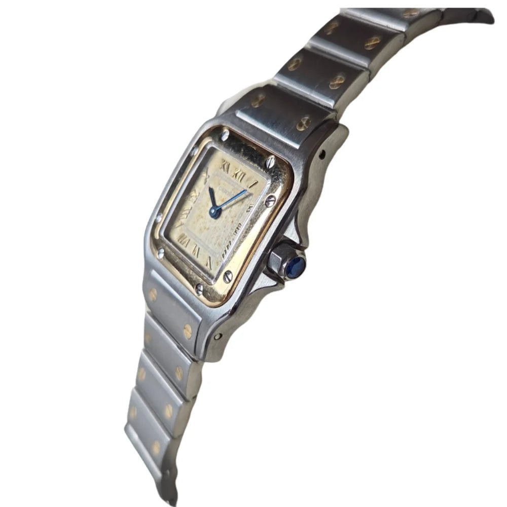 Montre CARTIER "Santos Galbée" en or jaune et acier - Castafiore