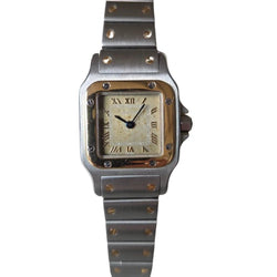 Montre CARTIER "Santos Galbée" en or jaune et acier - Castafiore