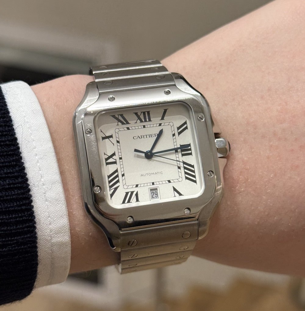 Watch Cartier Santos GM Homme (Ref: 4072) in steel circa Original box and