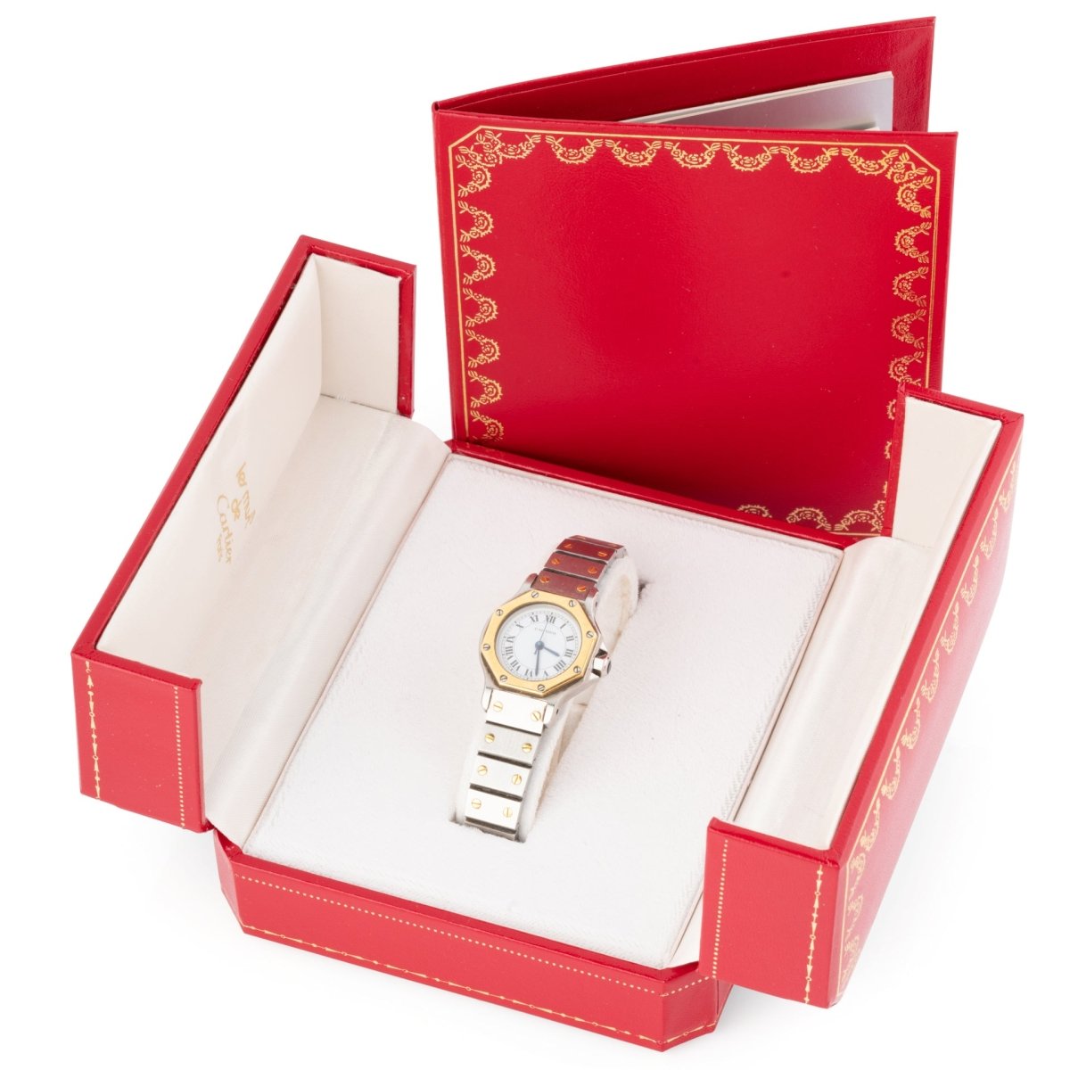 Montre CARTIER "Santos Octagonale" en or jaune et acier - Castafiore